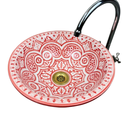 Pink Moroccan Ceramic Sink